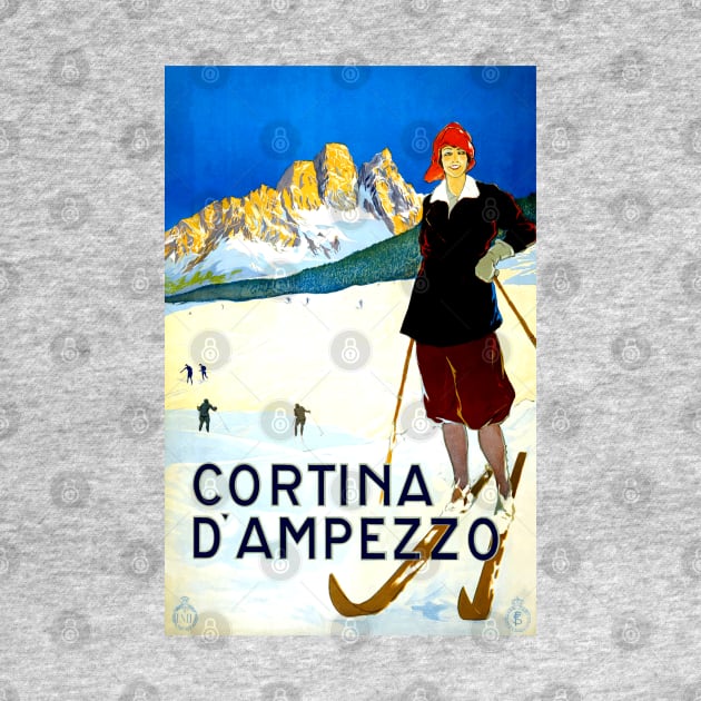 Vintage Travel - Cortina D'ampezzo by Culturio